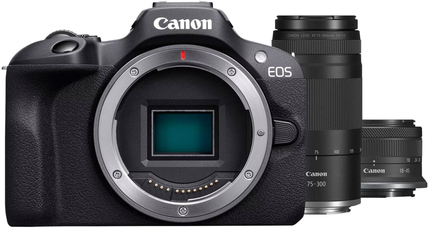 Canon EOS R100 + RF-S 18-45mm + RF 75-300mm