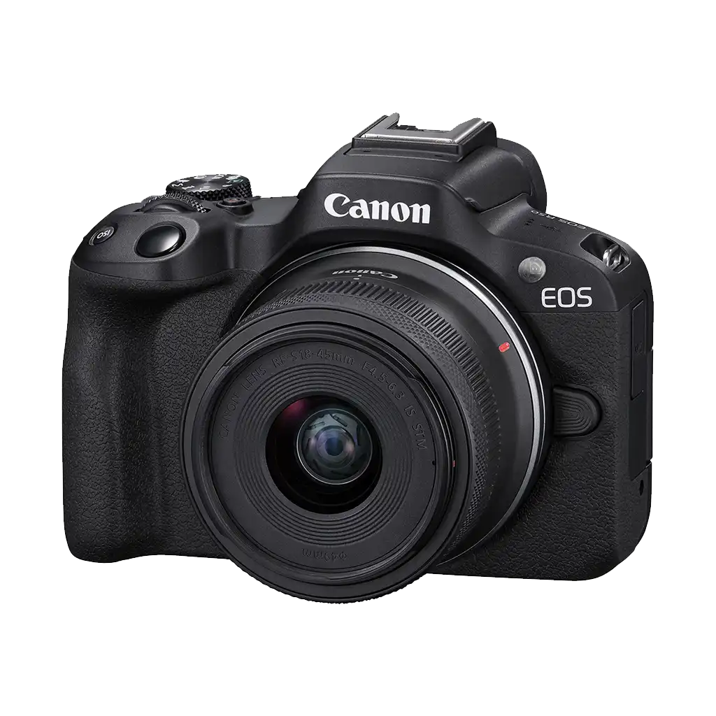 Canon EOS R50 Mirrorless Camera with RF-S 18-45mm f/4.5-6.3 IS STM & RF-S 55-210mm f/5-7.1 IS STM Lenses