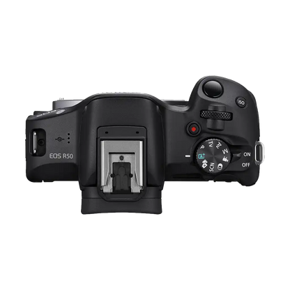 Canon EOS R50 Mirrorless Camera with RF-S 18-45mm f/4.5-6.3 IS STM & RF-S 55-210mm f/5-7.1 IS STM Lenses