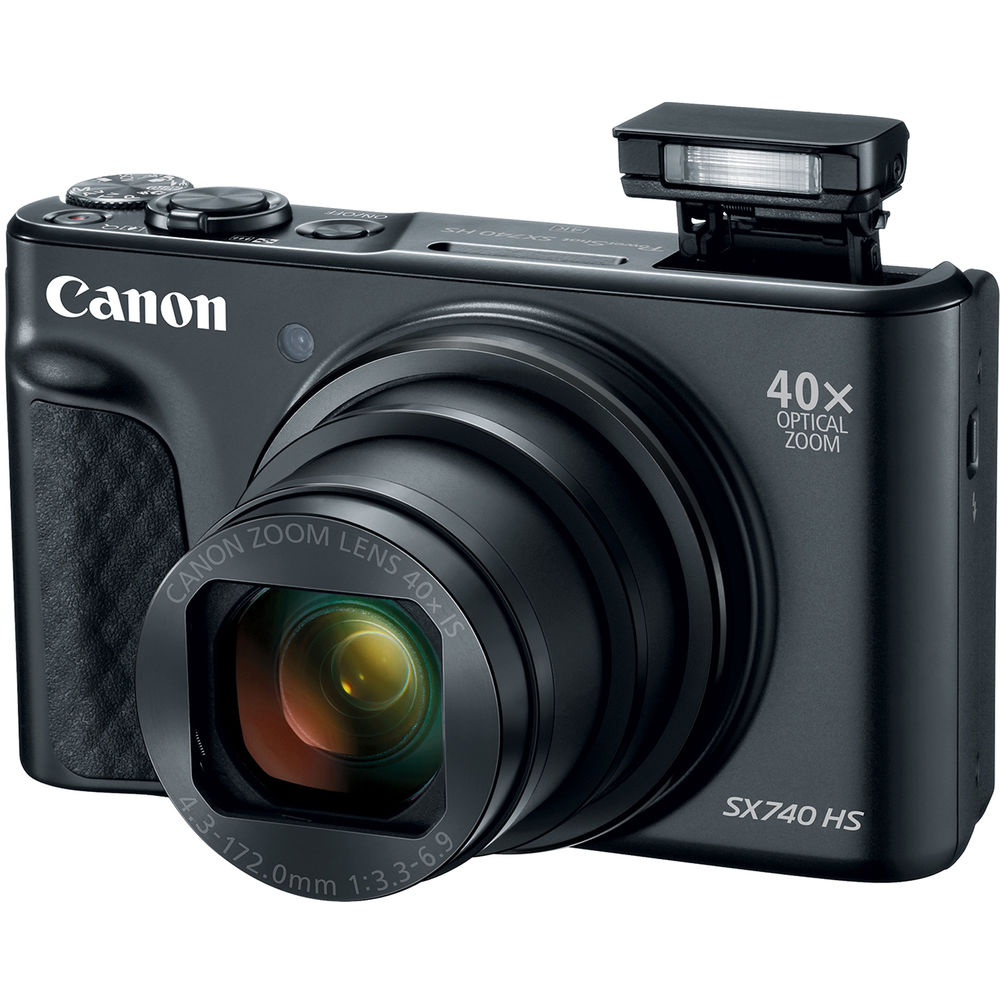 Canon PowerShot SX740 HS Lite Edition Digital Camera Travel Kit (Black)