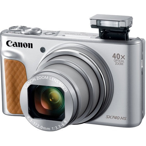 Canon PowerShot SX740 HS Lite Edition Digital Camera Travel Kit (Silver)