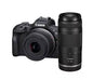 canon r100 +rf-s18-45 + rf 75-300 mirrorless camera kit