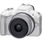 canon r50 +18-45mm mirrorless camera kit white