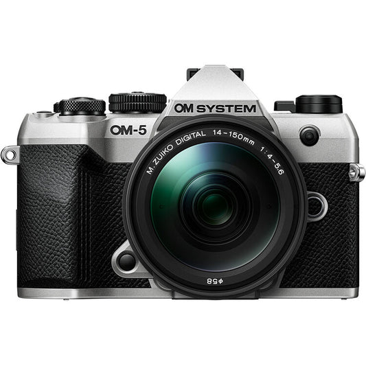 OM SYSTEM OM-5 Mark II Silver Camera with 14-150mm Lens
