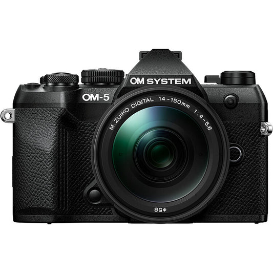 OM SYSTEM OM-5 Mark II Black Camera with 14-150mm Lens
